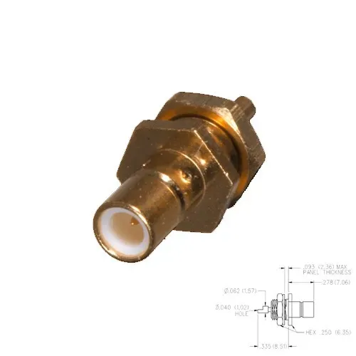 T.E.G. SMB female chassisdeel soldeerconnector