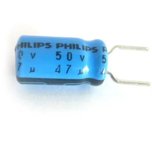 T.E.G. Elco radiaal staand 47uF 50V condensator