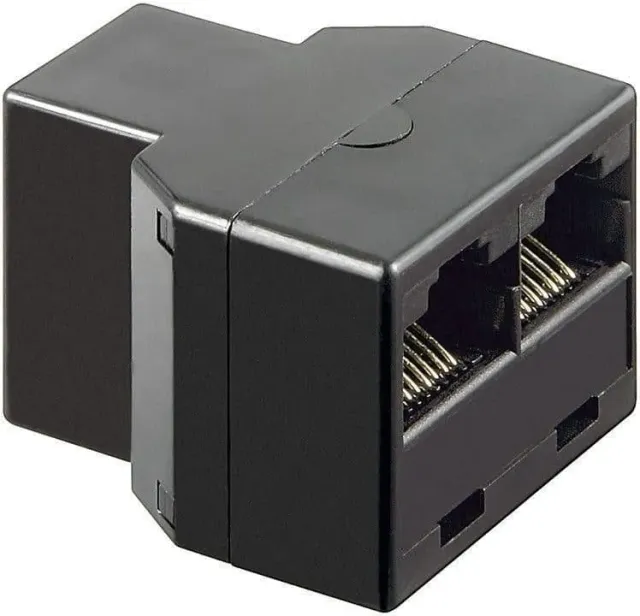 Microconnect RJ45 splitter adapter 1 naar 2 MPK302B