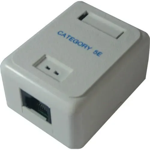 T.E.G. Cat5e opbouwdoos 1-poort UTP wit