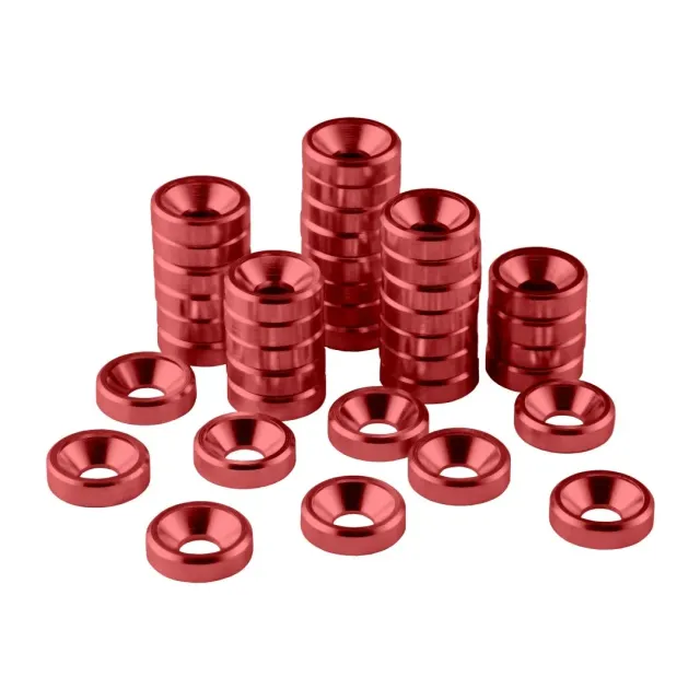 CableMod Anodized Aluminum M3.5 ringen 40 stuks rood