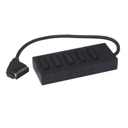 T.E.G. Scart verdeelbox 5-voudig 30cm kabel
