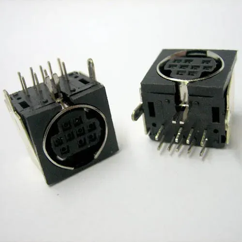 T.E.G. Mini-DIN chassis 9-polig female printmontage