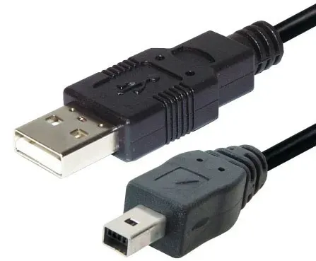 T.E.G. USB 2.0 A naar mini-USB kabel 1,8m zwart
