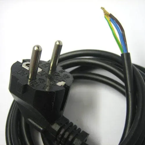 T.E.G. Euro Netsnoer 3-Aderig 1,5m Zwart