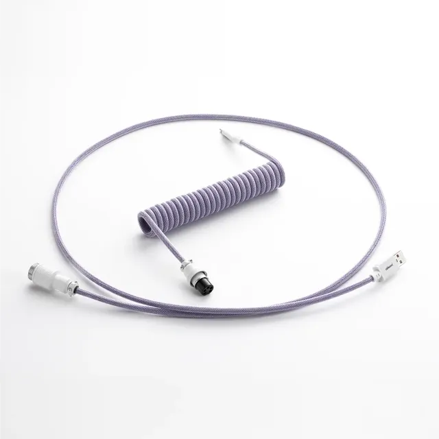 CableMod Pro Coiled toetsenbordkabel USB-C 150cm Rum Raisin