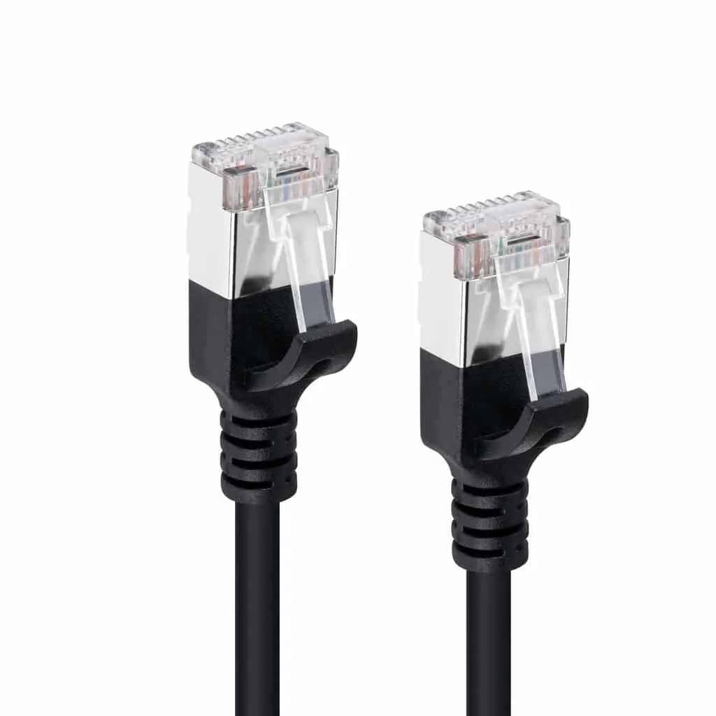 Microconnect CAT6A U-FTP slim netwerkkabel 1m zwart