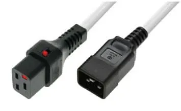 Microconnect PC1300 stroomkabel C19-C20 wit 3m lock