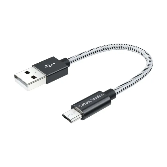 CableCreation USB naar Micro-USB kabel 0,15 m gevlochten