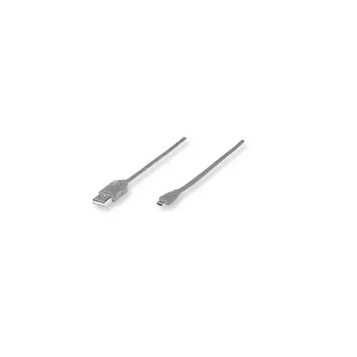 T.E.G. USB 2.0 kabel A-mini B 5-pin 1,8 m grijs