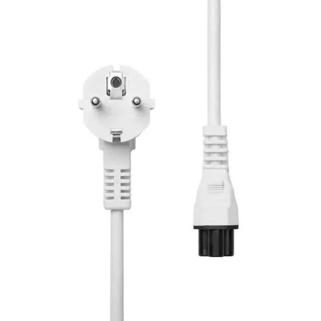 Microconnect PE010830W stroomkabel C5 3m wit haaks klaverblad
