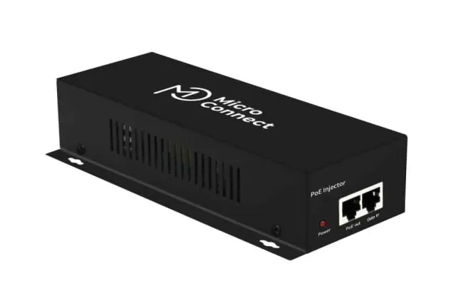 Microconnect 90W PoE injector gigabit UK 802.3af/at