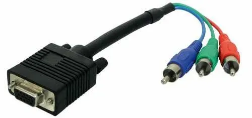 T.E.G. VGA naar 3x RCA verloopkabel 0,2 m YUV