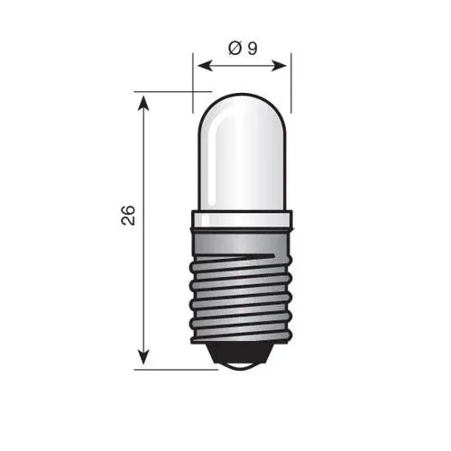 T.E.G. E10 LED lamp groen 12V 7000mcd per stuk