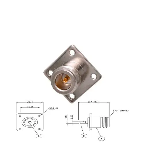 T.E.G. N chassisdeel vierkant male soldeer connector