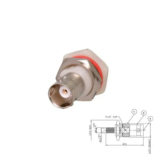 T.E.G. 9907 BNC chassisdeel female RG58 geïsoleerd