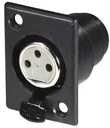 T.E.G. Cannon XLR chassisdeel 3-polig female zilver