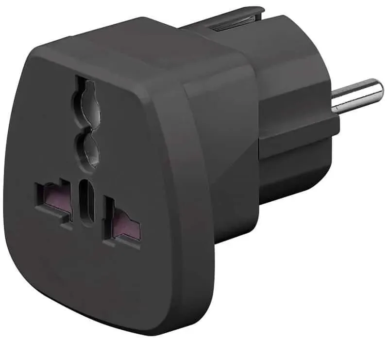 Microconnect Universele Reisstekker Zwart UK US CH IT Adapter