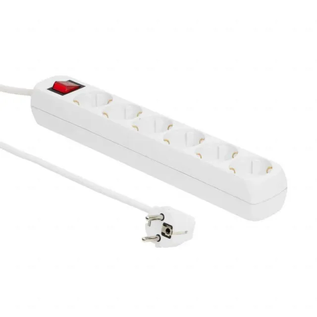 Microconnect stekkerdoos 6-voudig 10m met schakelaar