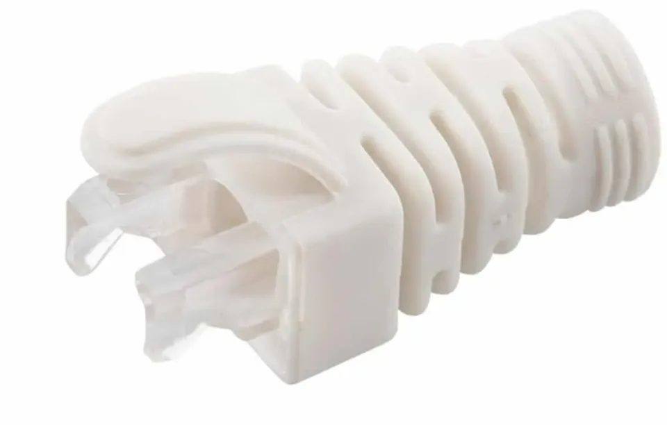 Microconnect knikbeschermer wit 100 stuks voor UTP kabel