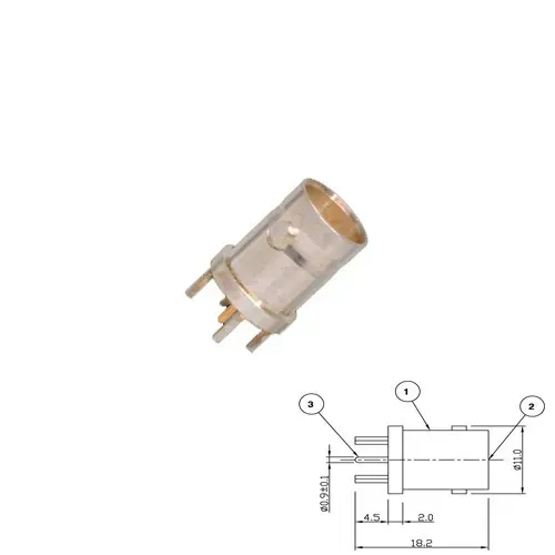 T.E.G. BNC connector female printmontage 50 ohm