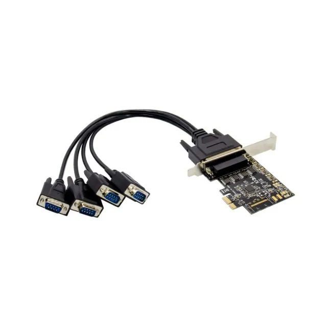 Microconnect PCIe 4S DB9 RS232 seriële kaart 4-poorts