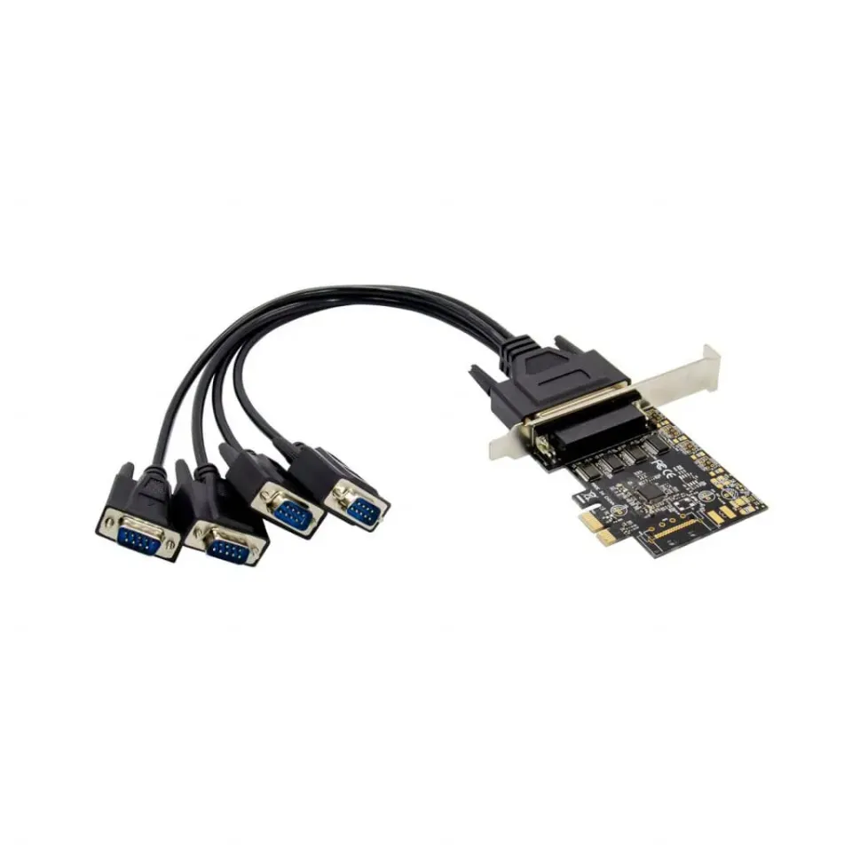Microconnect PCIe 4S DB9 RS232 seriële kaart 4-poorts