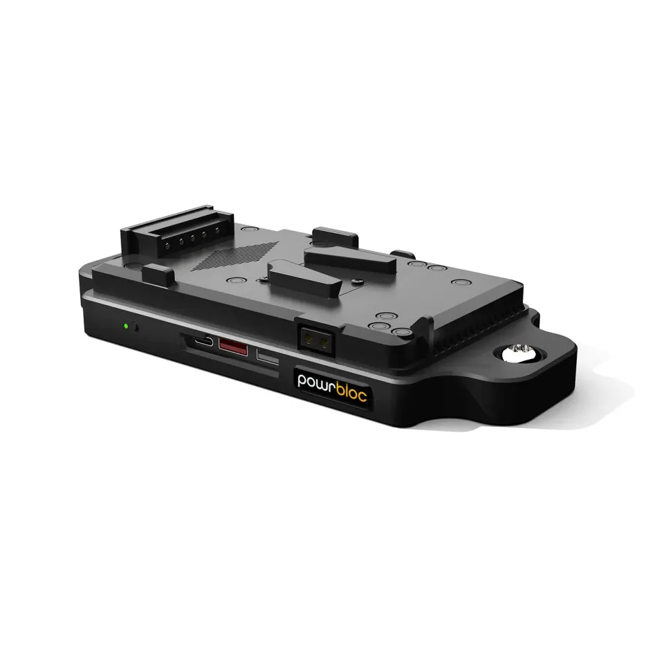 IQwire Powrbloc Megawatt V-Mount MacBook voeding DC-DC