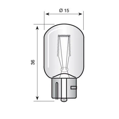 T.E.G. Wedge lampje T15 24V 21W 15x36mm
