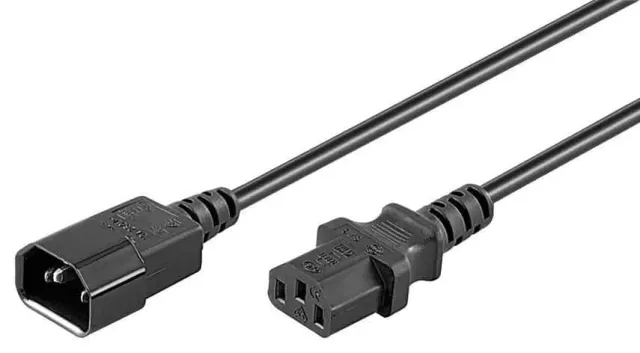 Microconnect PE1413BL09 stroomkabel C14-C13 0,9m zwart