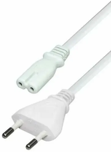 T.E.G. Euro - IEC C7 netsnoer 1,5m wit 8-vorm