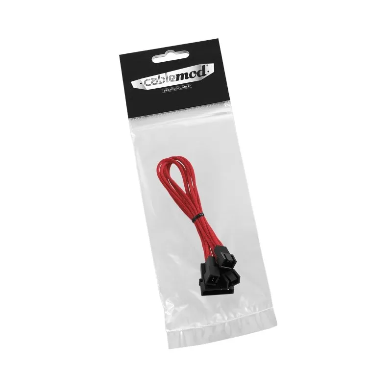 CableMod ModFlex Molex naar 3 Fan 60cm/20cm rood kabel
