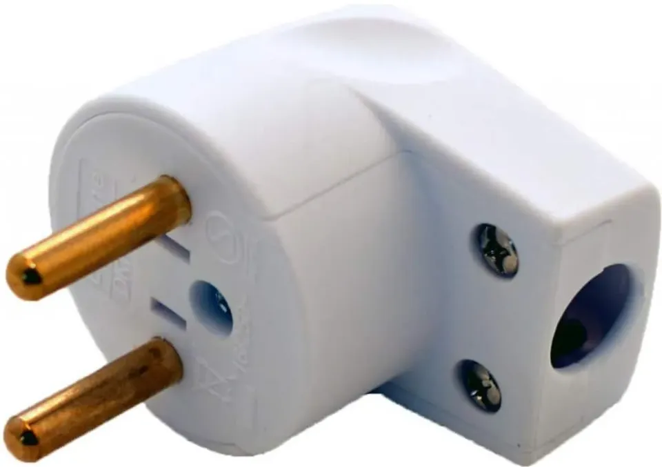 Microconnect Deense Stekker Haaks Wit DKPLUG