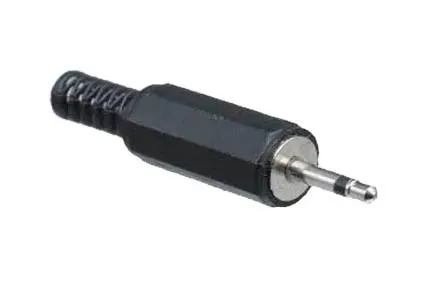 T.E.G. 2,5mm mono-stekker male kunststof per stuk