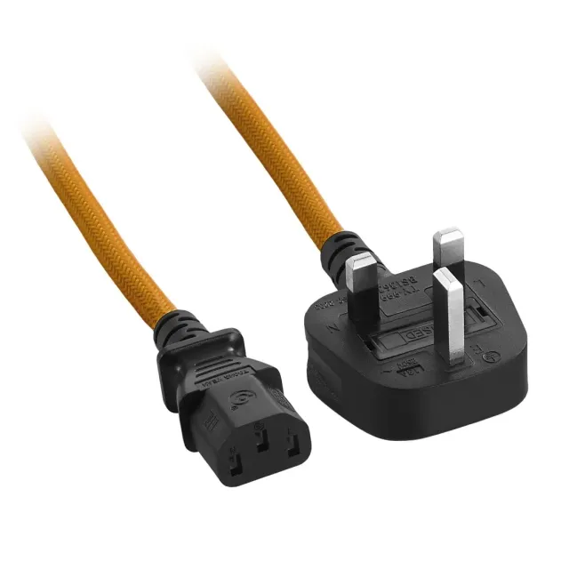 CableMod ModMesh stroomkabel C13 UK 2m oranje