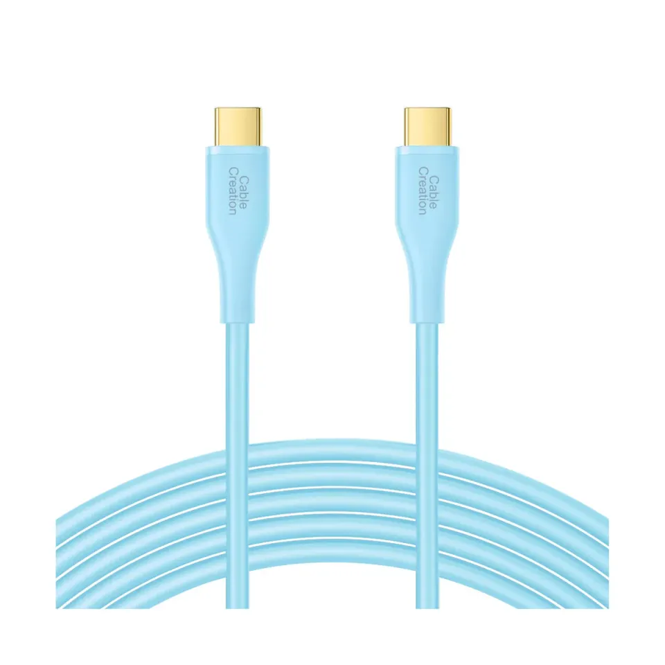 CableCreation Soft Silicone USB-C naar USB-C kabel 2m 60W