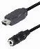 T.E.G. USB mini verloopkabel 5-pin naar 3,5mm 0,1m zwart