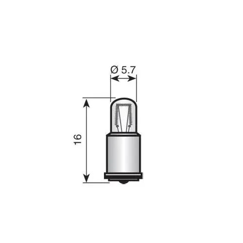 T.E.G. Midget lampje T1¾ 1,35V 60mA flens 10 stuks