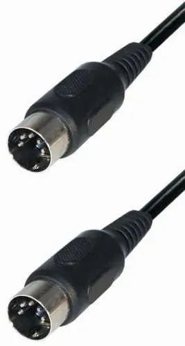 T.E.G. 5-polige DIN kabel 2,5m male-male stereo