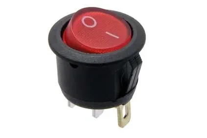 T.E.G. Wipschakelaar 1x aan-uit rood 250V 6A