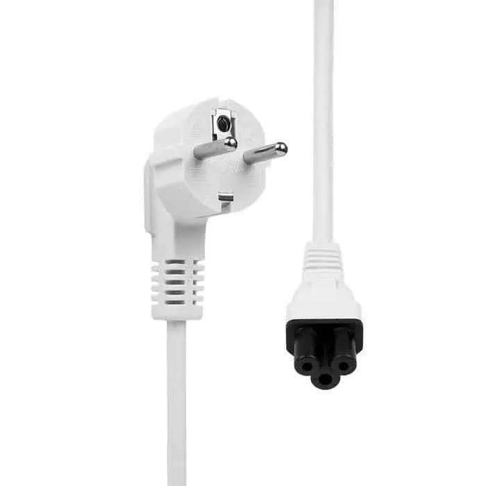 Microconnect PE010830W stroomkabel C5 3m wit haaks klaverblad