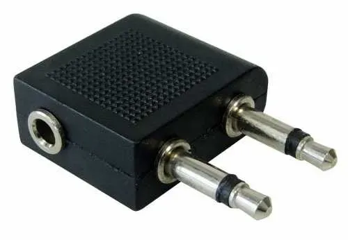 T.E.G. 3.5mm Verloopadapter Vliegtuig 2x Male-Female