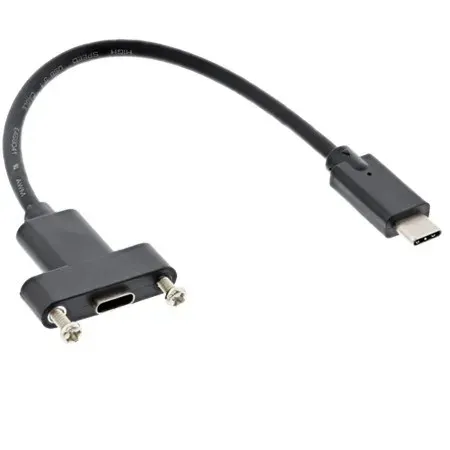 T.E.G. USB 3.1 C Male - C Female Chassis Kabel 0.2m