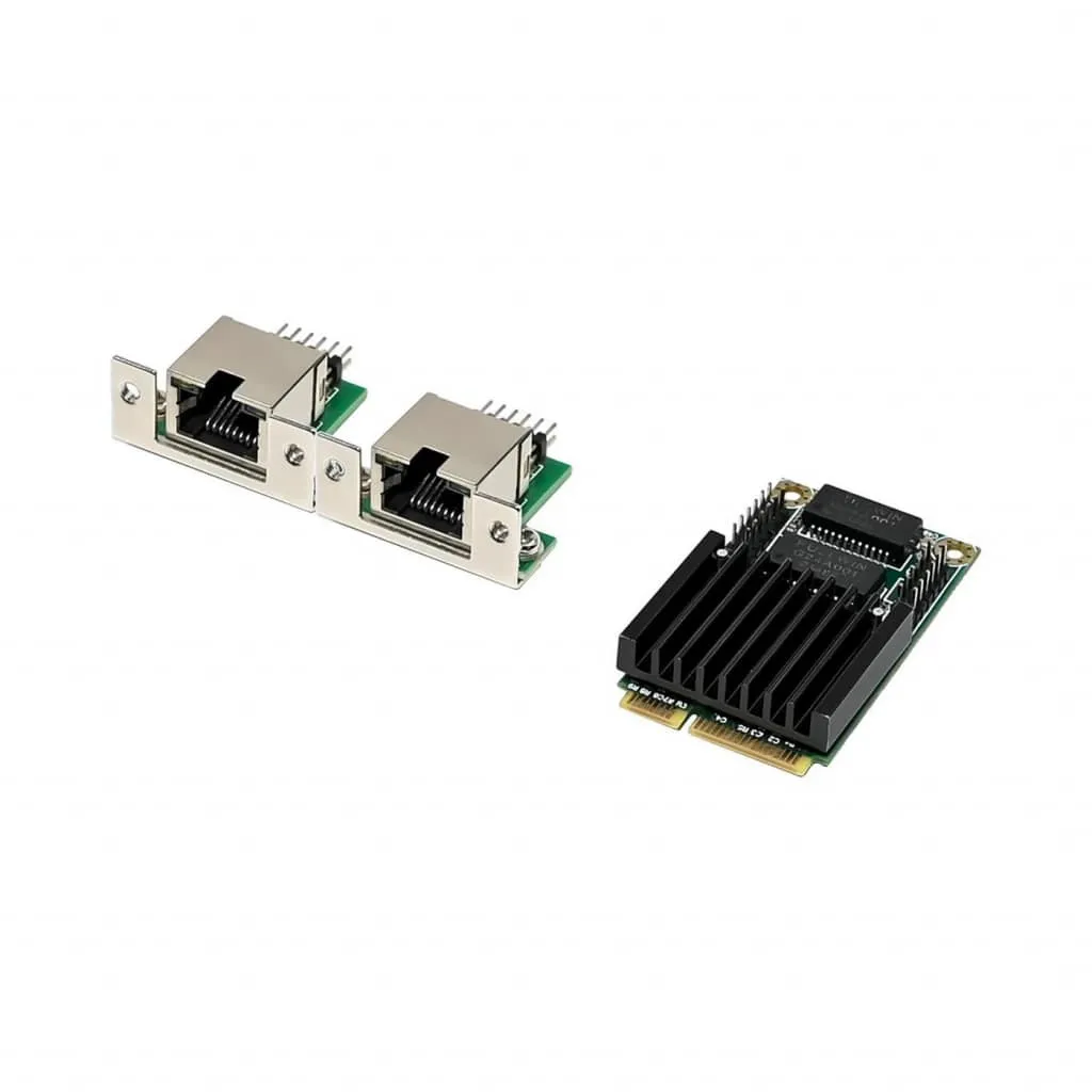 Microconnect 8111H Mini PCIe netwerkkaart dual RJ45 1G
