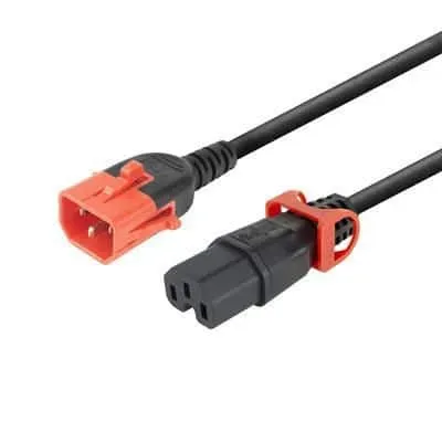 Microconnect PC3872 stroomkabel C14-C15 2m zwart vergrendelbaar