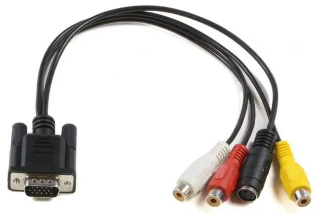 Microconnect MONGGSV VGA naar S-video kabel 0,2m composiet