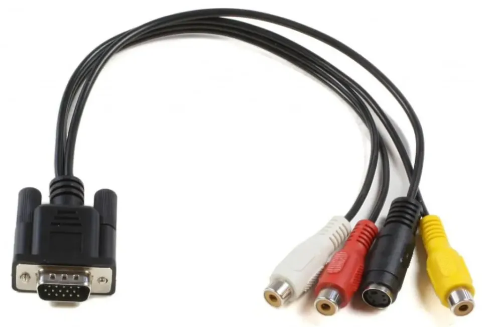 Microconnect MONGGSV VGA naar S-video kabel 0,2m composiet