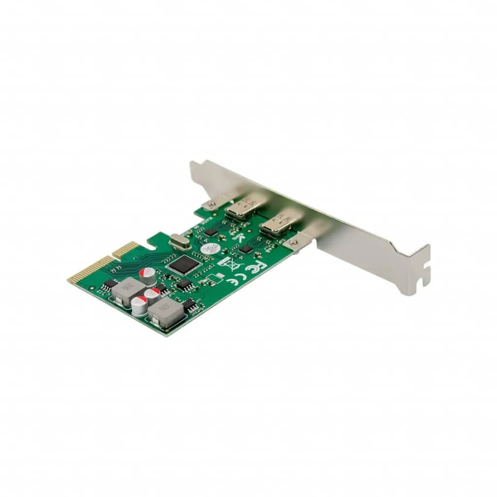 Microconnect PCIe X4 ASM1142 USB-kaart 10Gbps 2x USB-C
