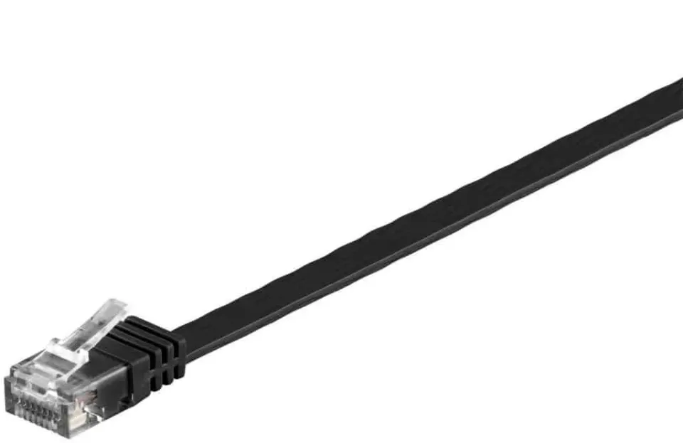 Microconnect Cat6 platte netwerkkabel U/UTP 10m zwart