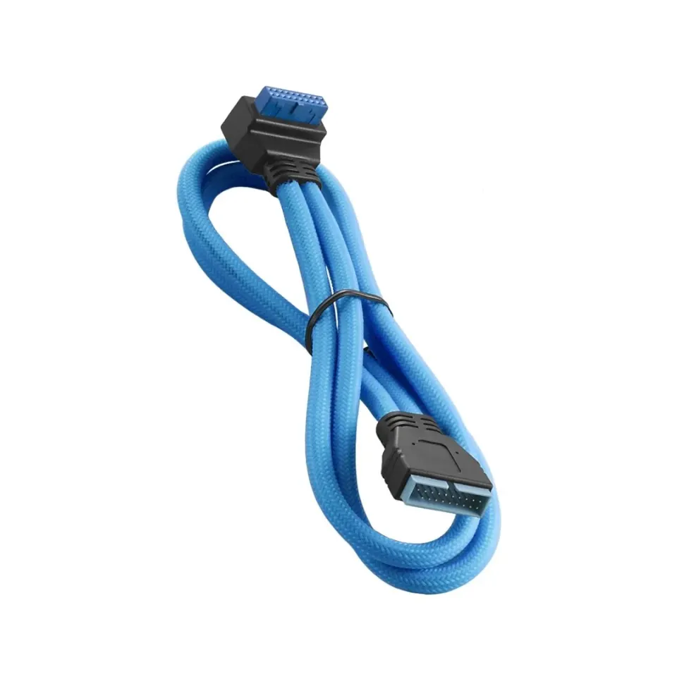 CableMod ModMesh Right Angle USB 3.0 verlengkabel 50cm lichtblauw